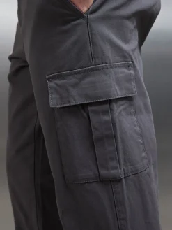 Smart Relaxed Cotton Cargo Pant - Grey