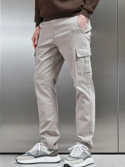 Smart Relaxed Cotton Cargo Pant - Taupe