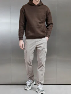 Smart Relaxed Cotton Cargo Pant - Taupe