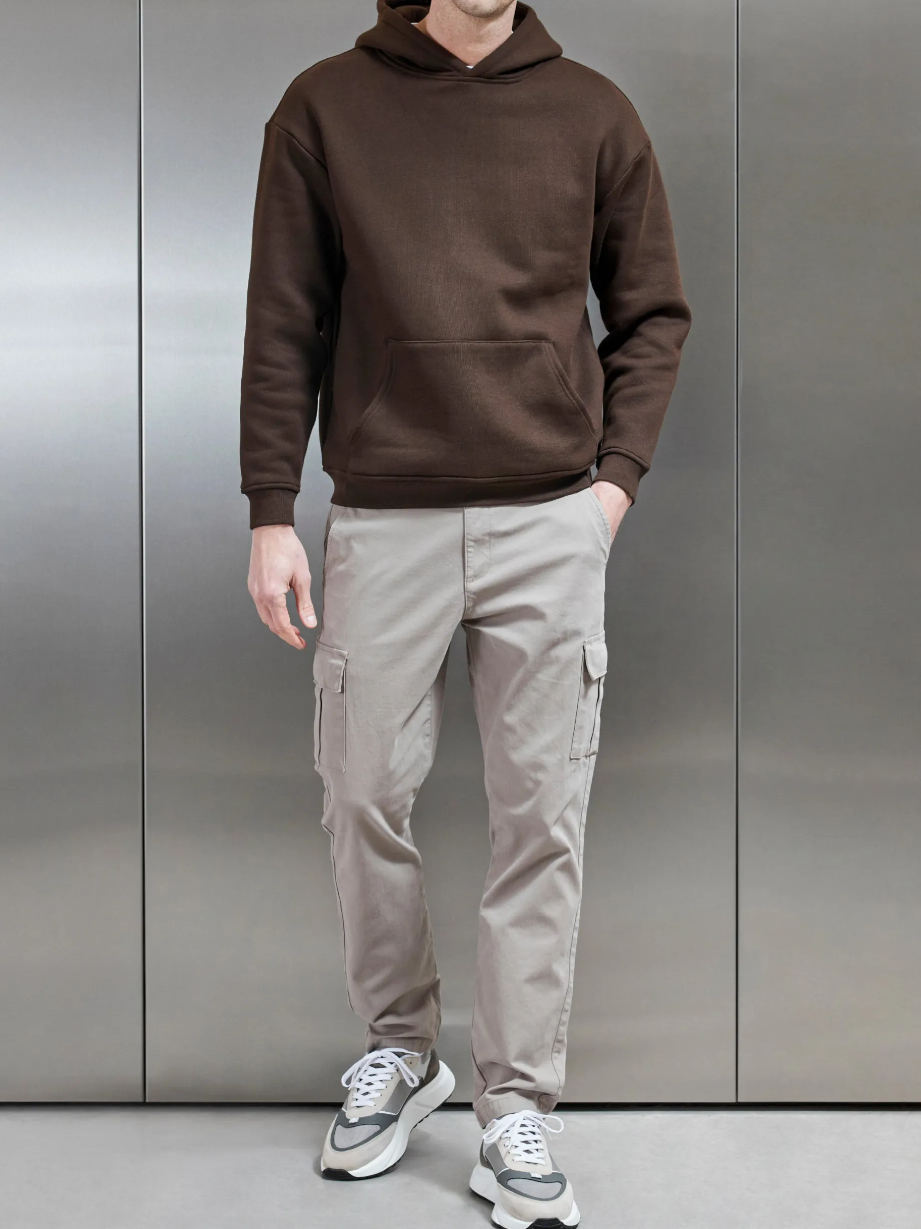 Smart Relaxed Cotton Cargo Pant - Taupe