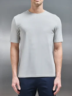 Stretch Slim Fit Cotton T-Shirt - Stone