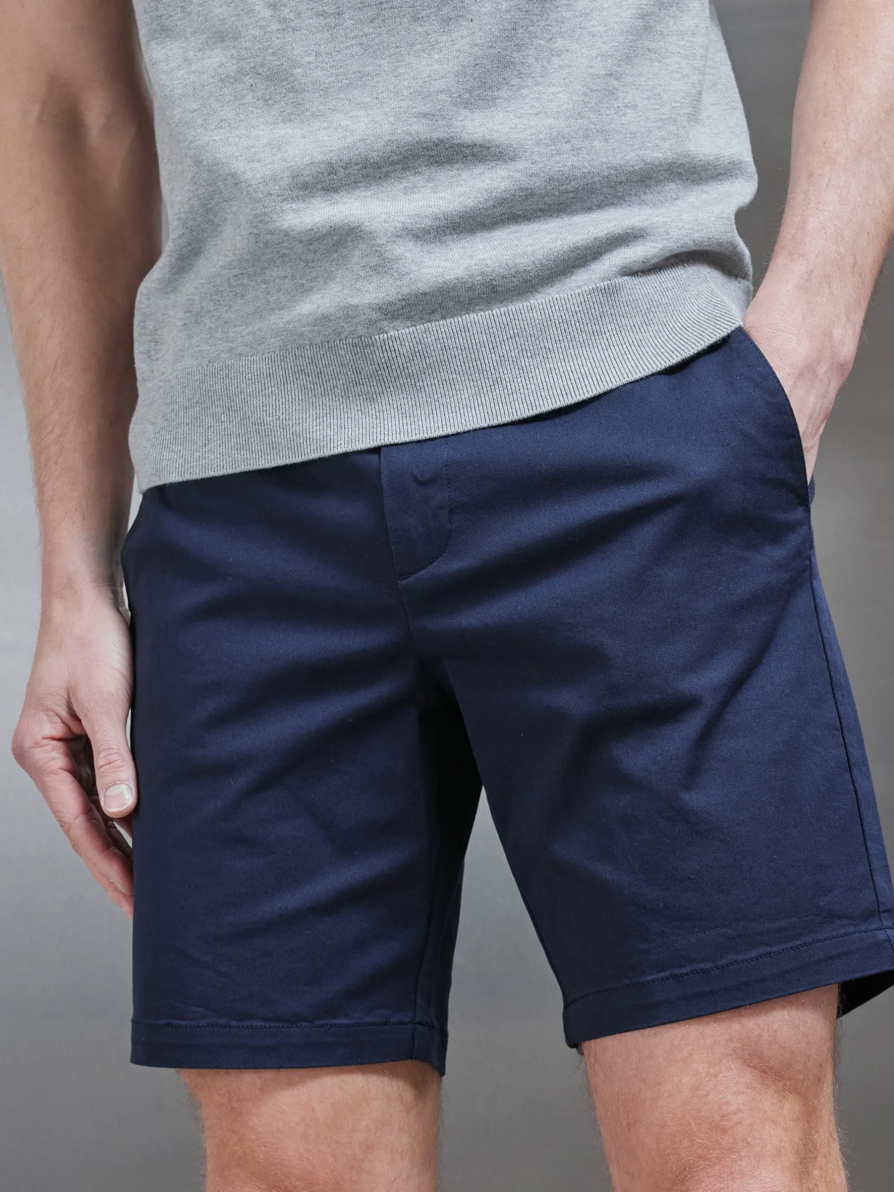 Tailored Chino Short - Navy