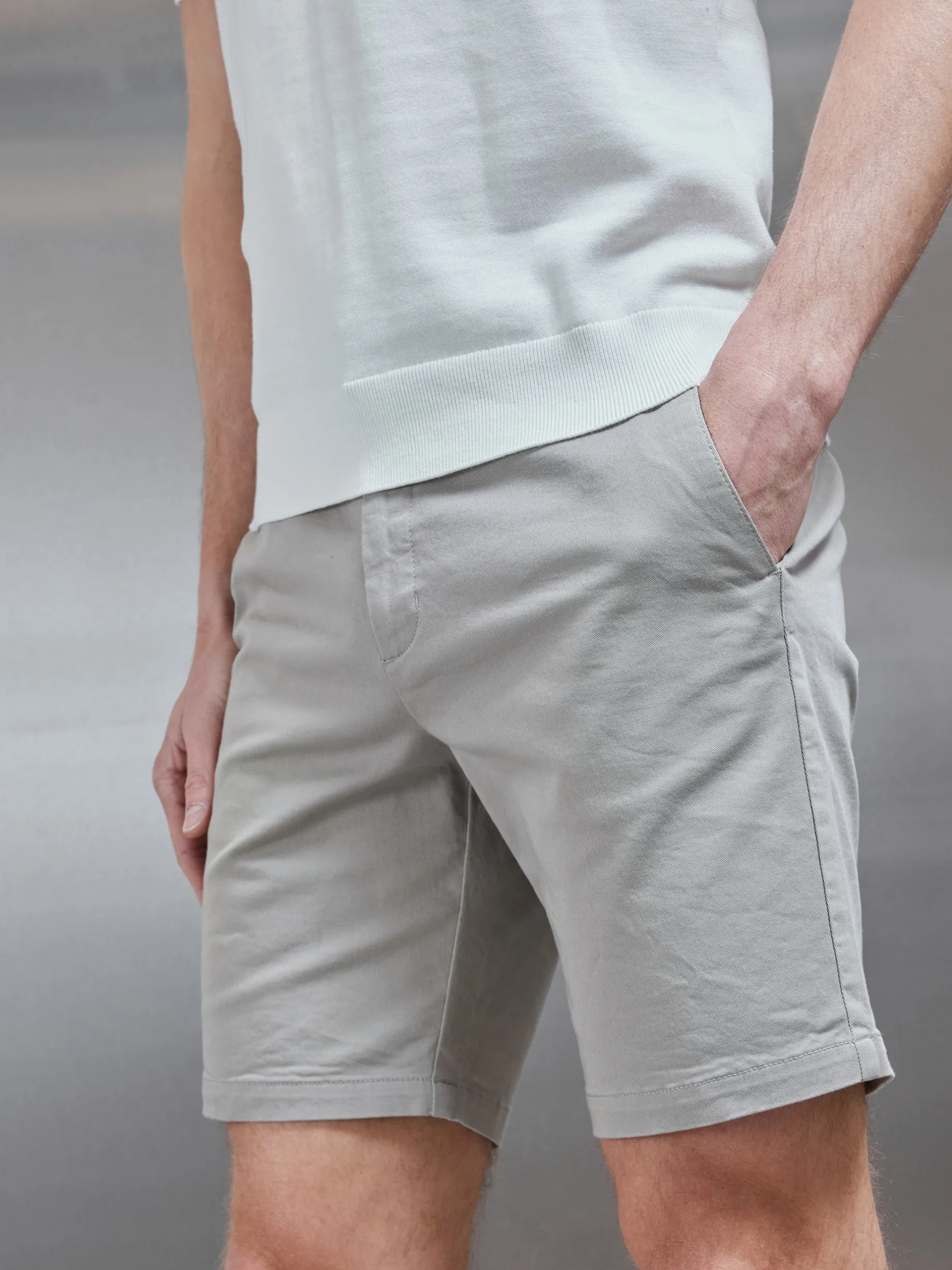 Tailored Chino Short - Stone