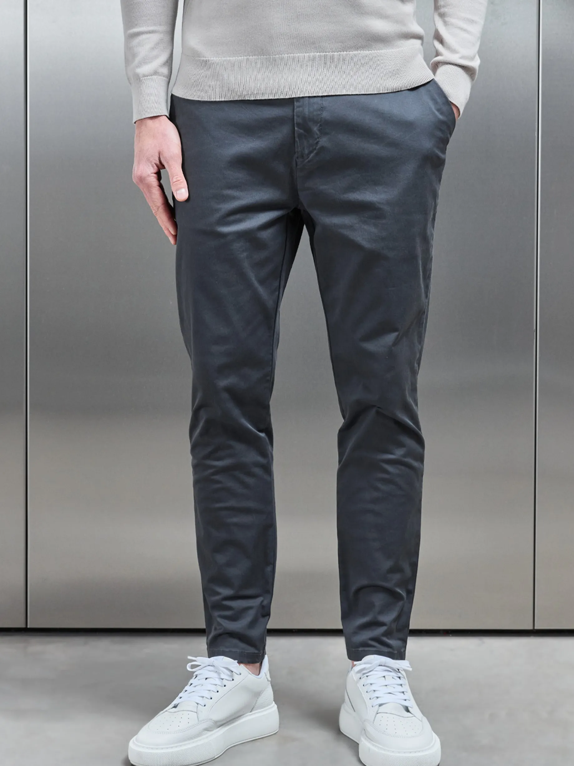 Tailored Chino Trouser - Grey