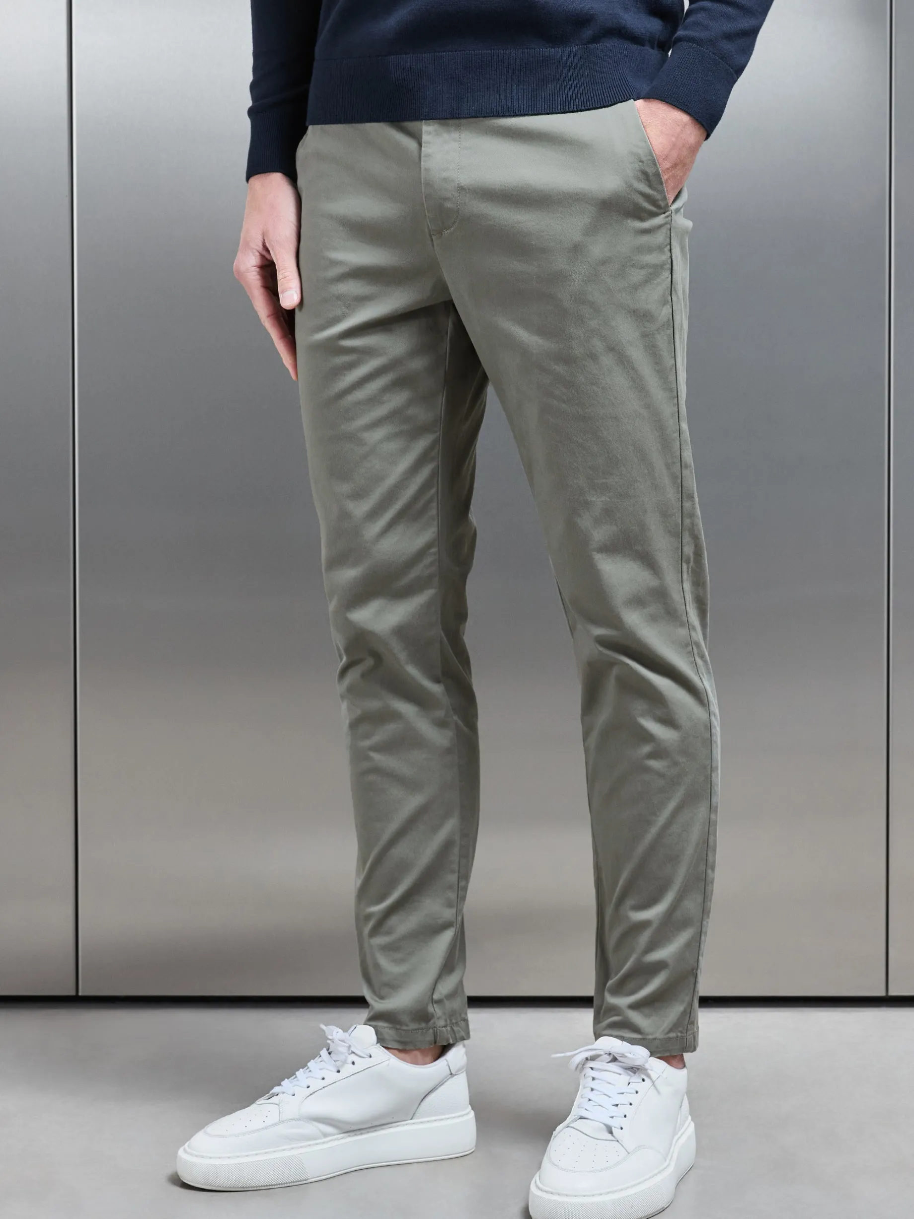 Tailored Chino Trouser - Olive