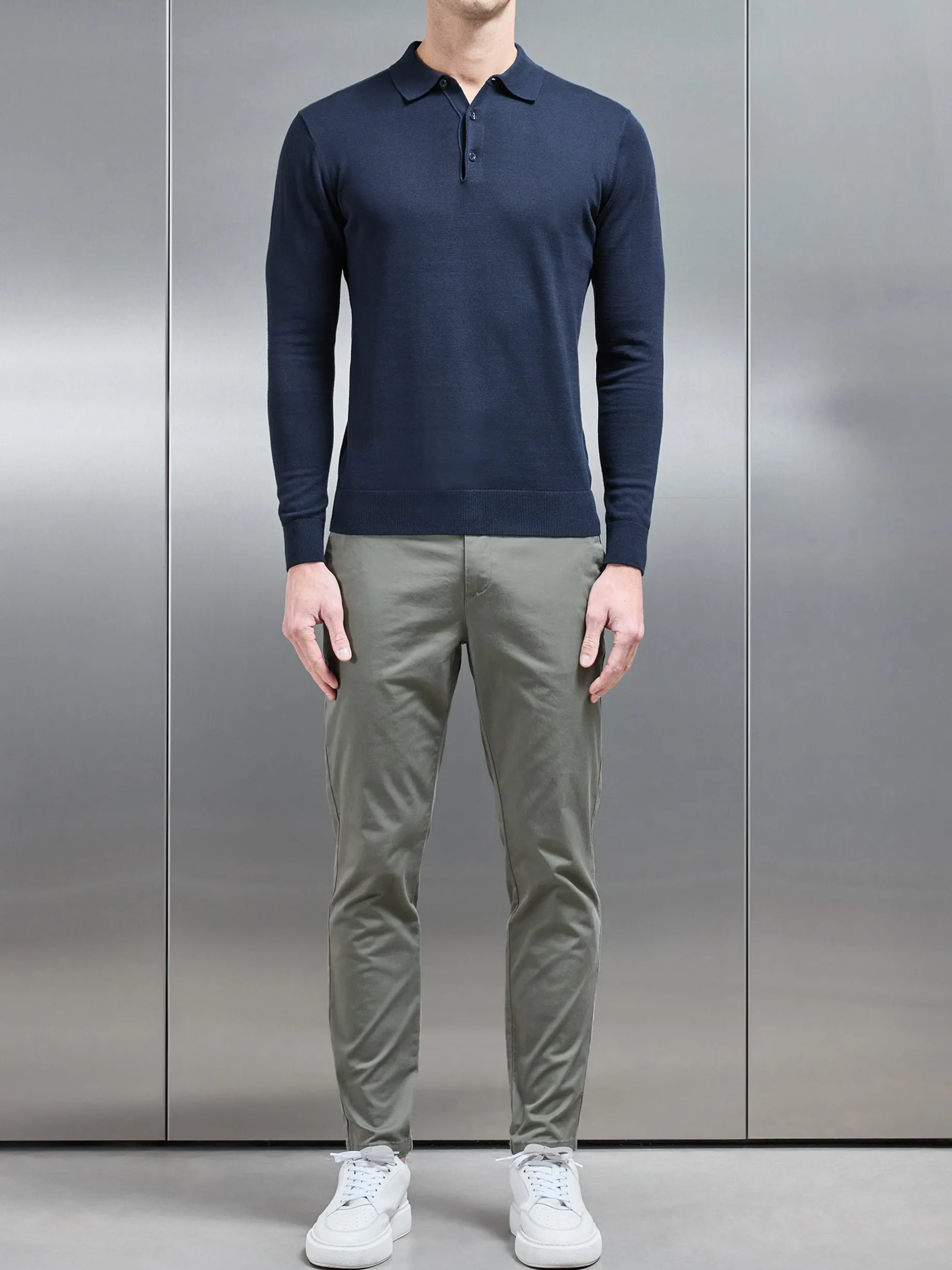Tailored Chino Trouser - Olive