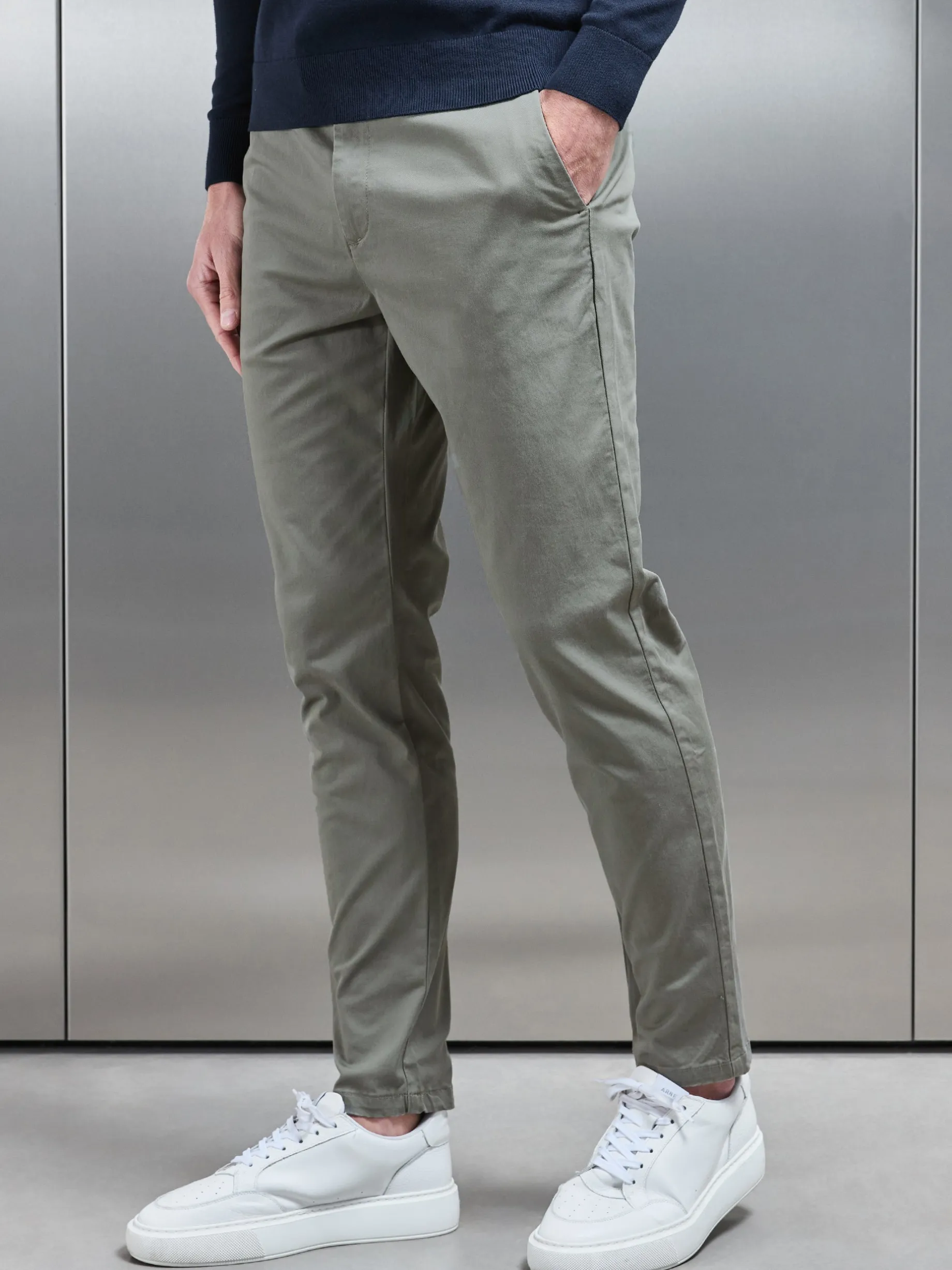Tailored Chino Trouser - Olive