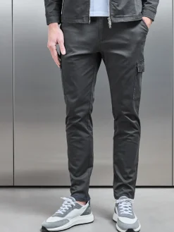 Tailored Cotton Cargo Pant - Grey