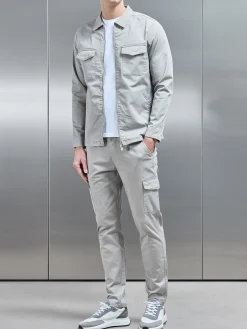 Tailored Cotton Cargo Pant - Stone