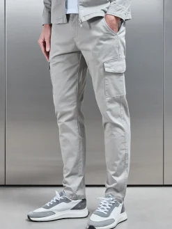 Tailored Cotton Cargo Pant - Stone