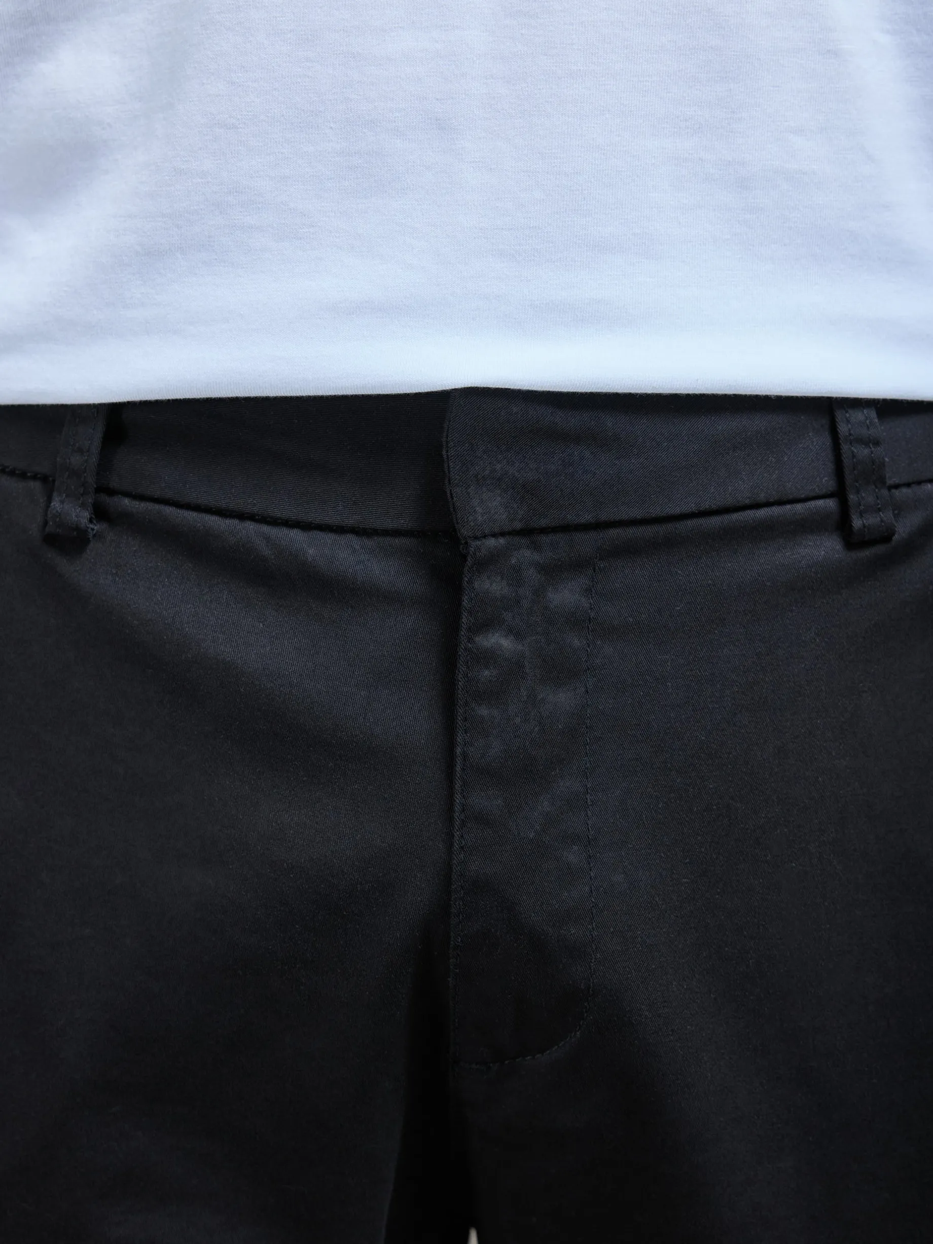 Tailored Cotton Cargo Pant - Black