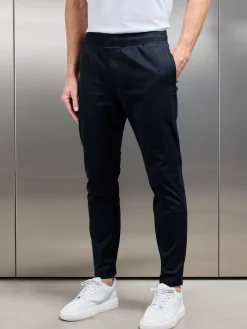 Tailored Drawstring Chino Trouser - Navy
