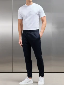 Tailored Drawstring Chino Trouser - Navy