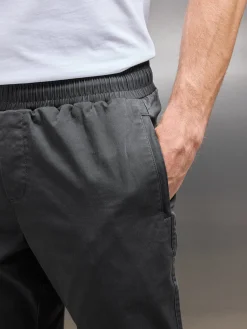 Tailored Drawstring Chino Trouser - Grey