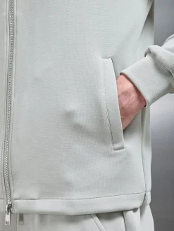 Tailored Interlock Bomber Jacket - Stone