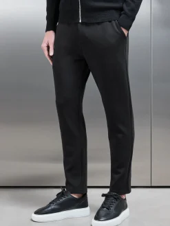 Tailored Interlock Chino Trouser - Black