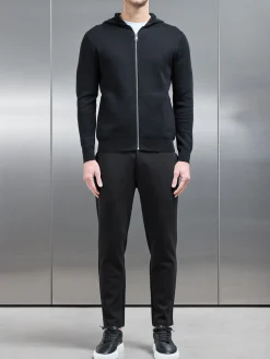 Tailored Interlock Chino Trouser - Black