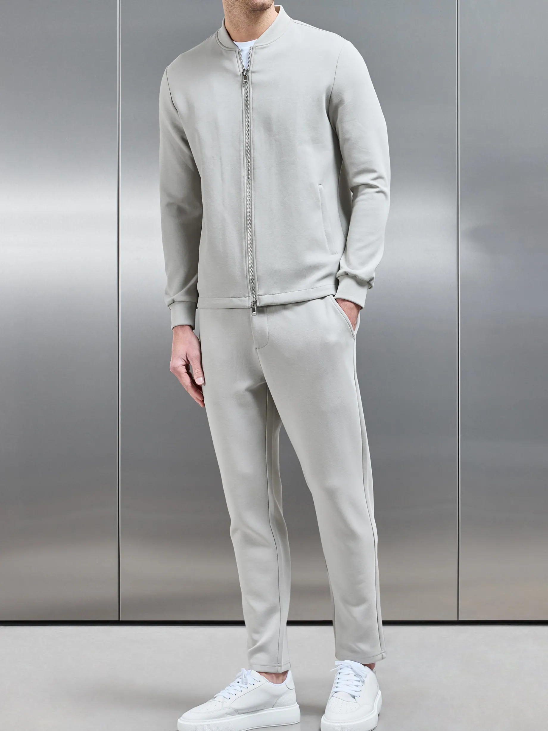 Tailored Interlock Chino Trouser - Stone