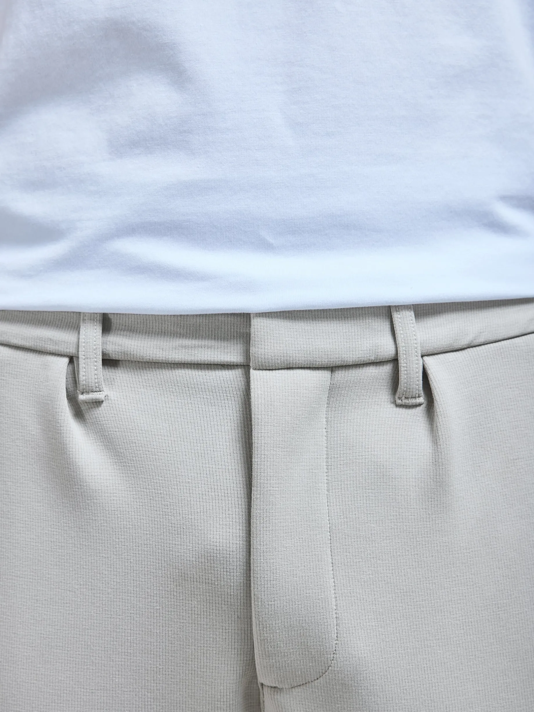 Tailored Interlock Chino Trouser - Stone