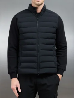 Technical Down Gilet - Black