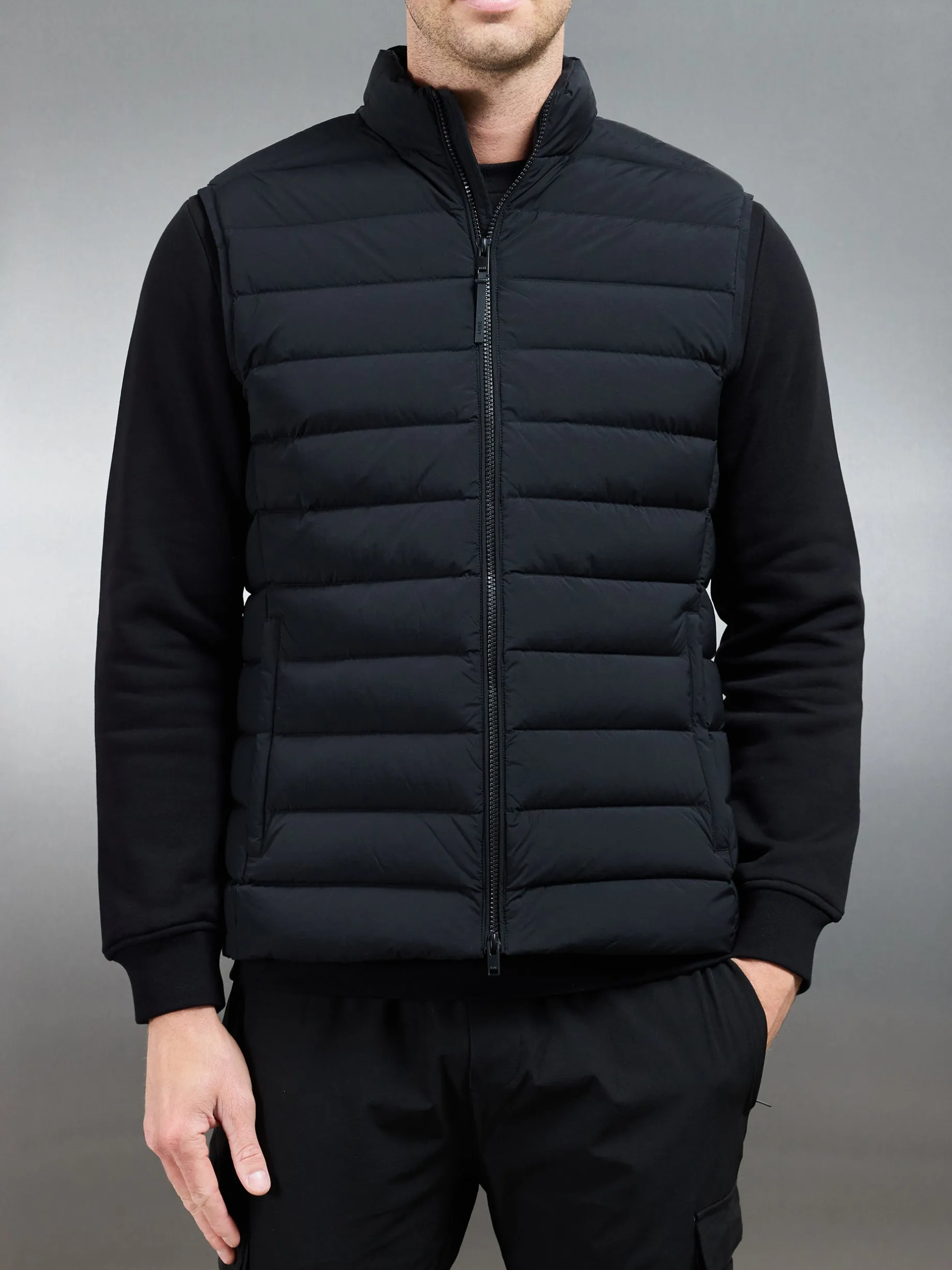 Technical Down Gilet - Black