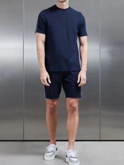 Technical Jersey Piping Short - Navy