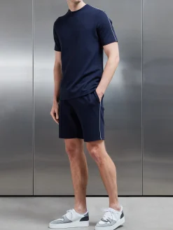 Technical Jersey Piping Short - Navy