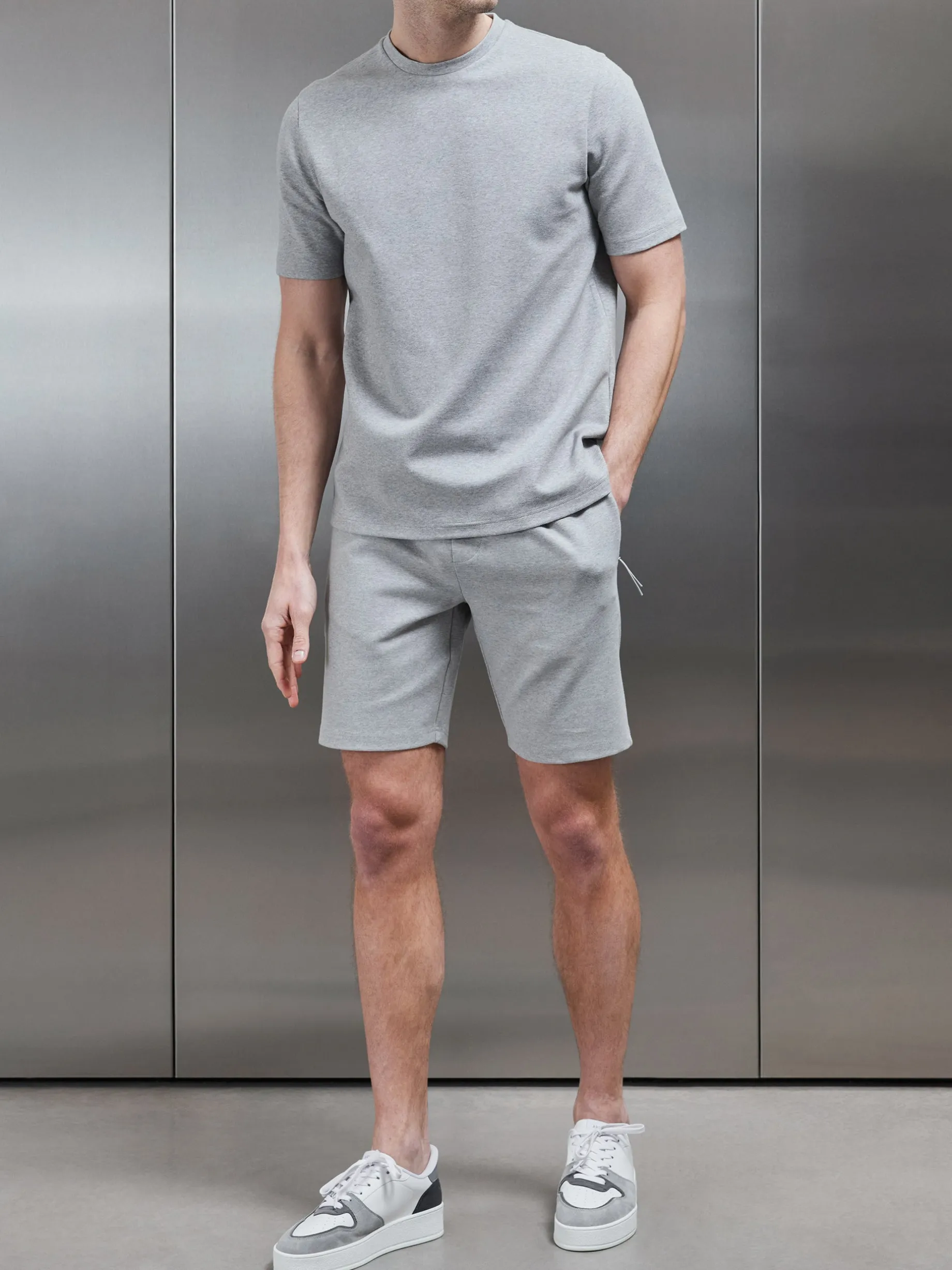 Technical Jersey Short - Marl Grey