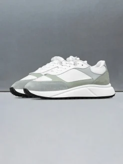 Technical Runner - White Olive
