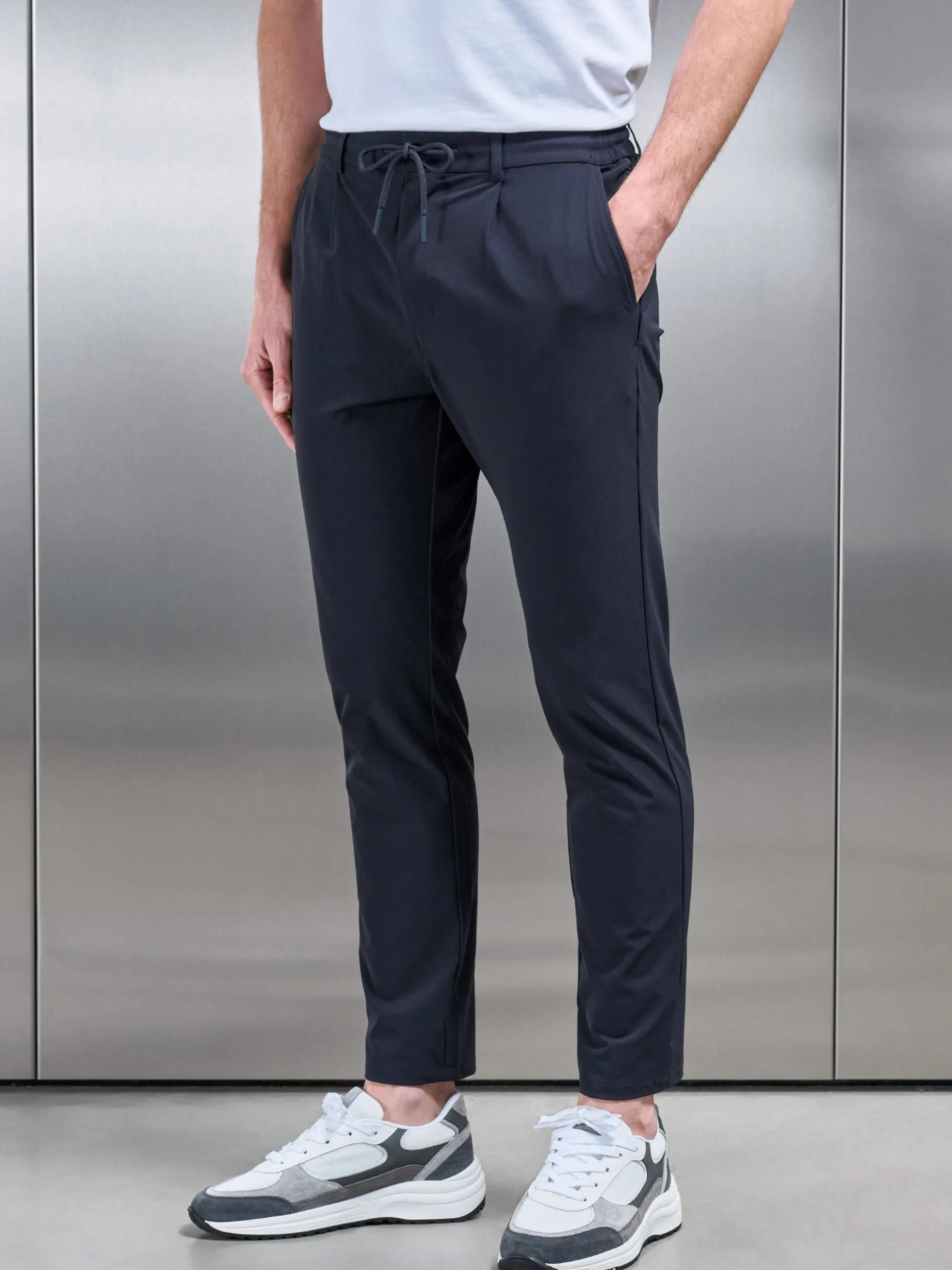 Technical Stretch Chino Trouser - Navy