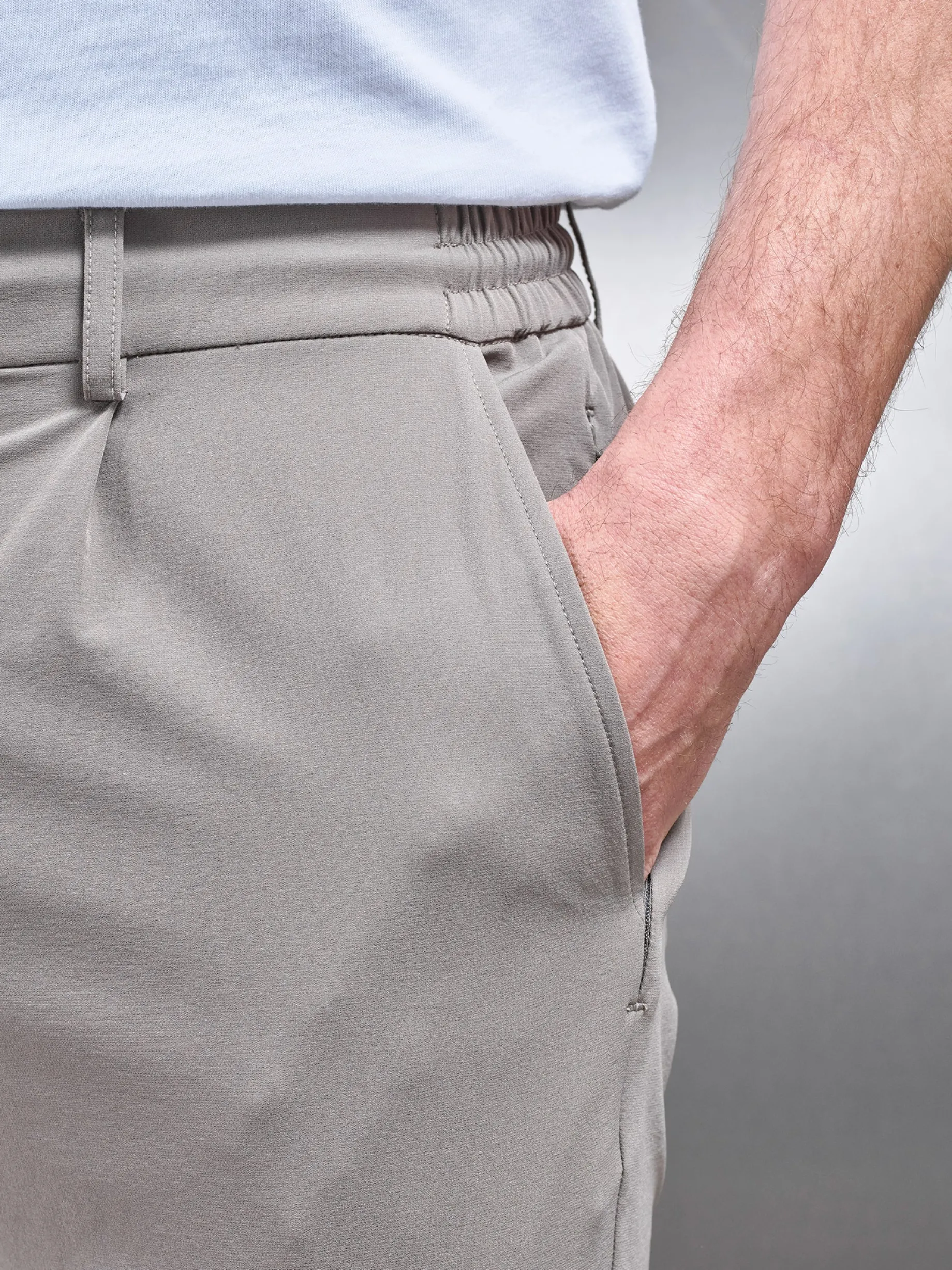 Technical Stretch Chino Trouser - Taupe