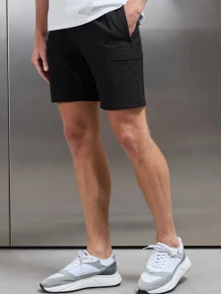 Technical Tailored Cargo Short - Black