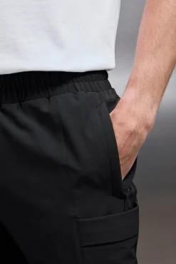 Technical Tailored Cargo Short - Black