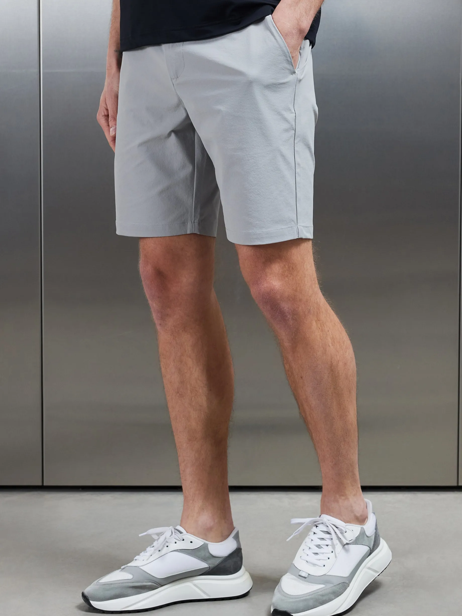 Technical Tailored Short - Mid Grey