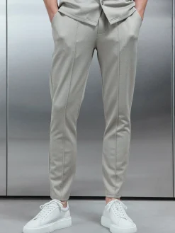 Textured Interlock Trouser - Stone