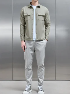 Textured Overshirt - Olive