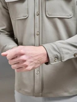 Textured Overshirt - Taupe