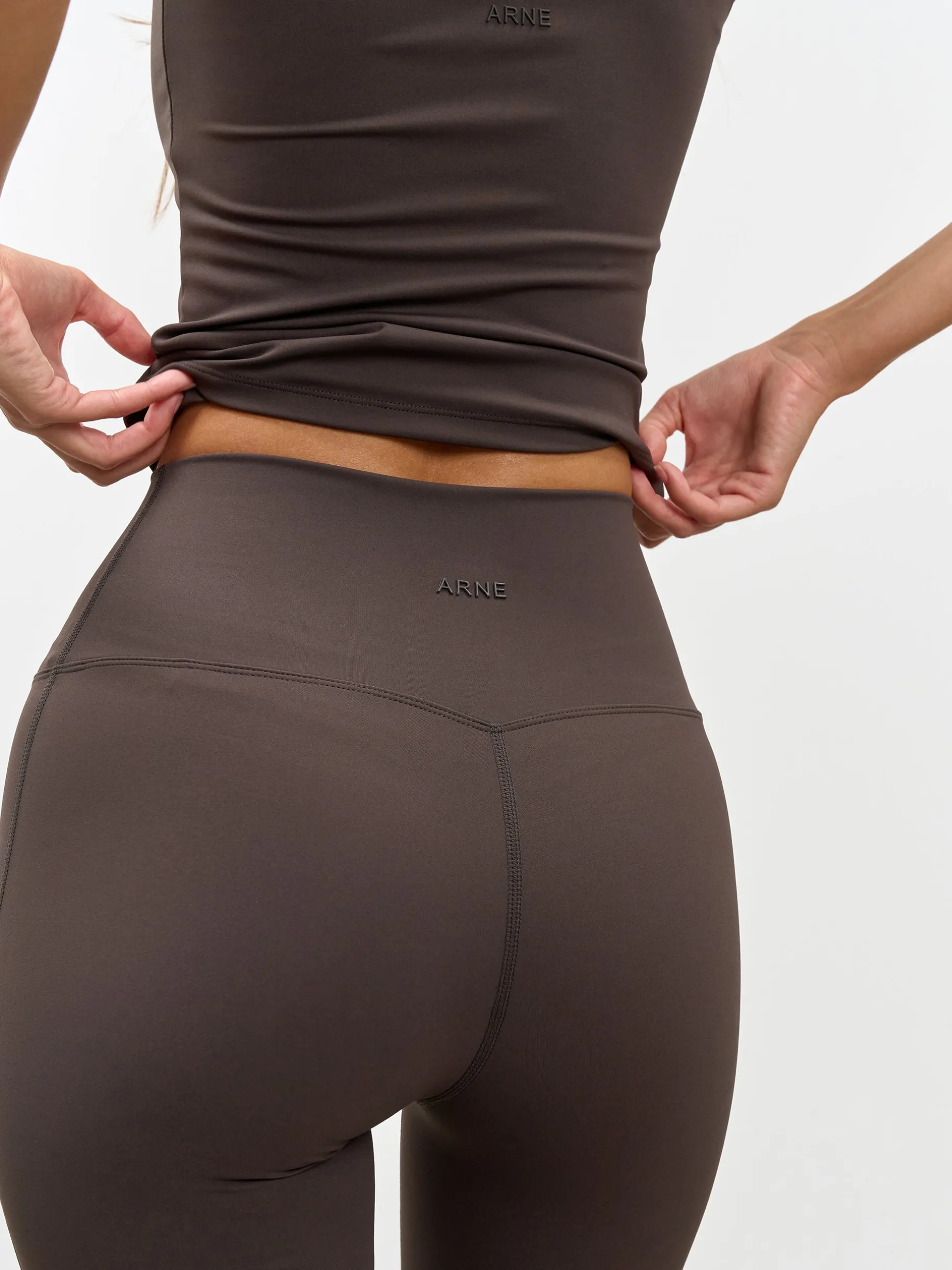 Womens Active Flared Legging - Brown