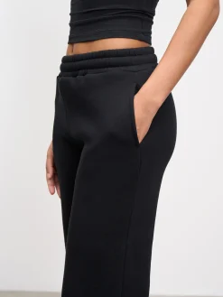 Womens Neoprene Straight Leg Jogger - Black
