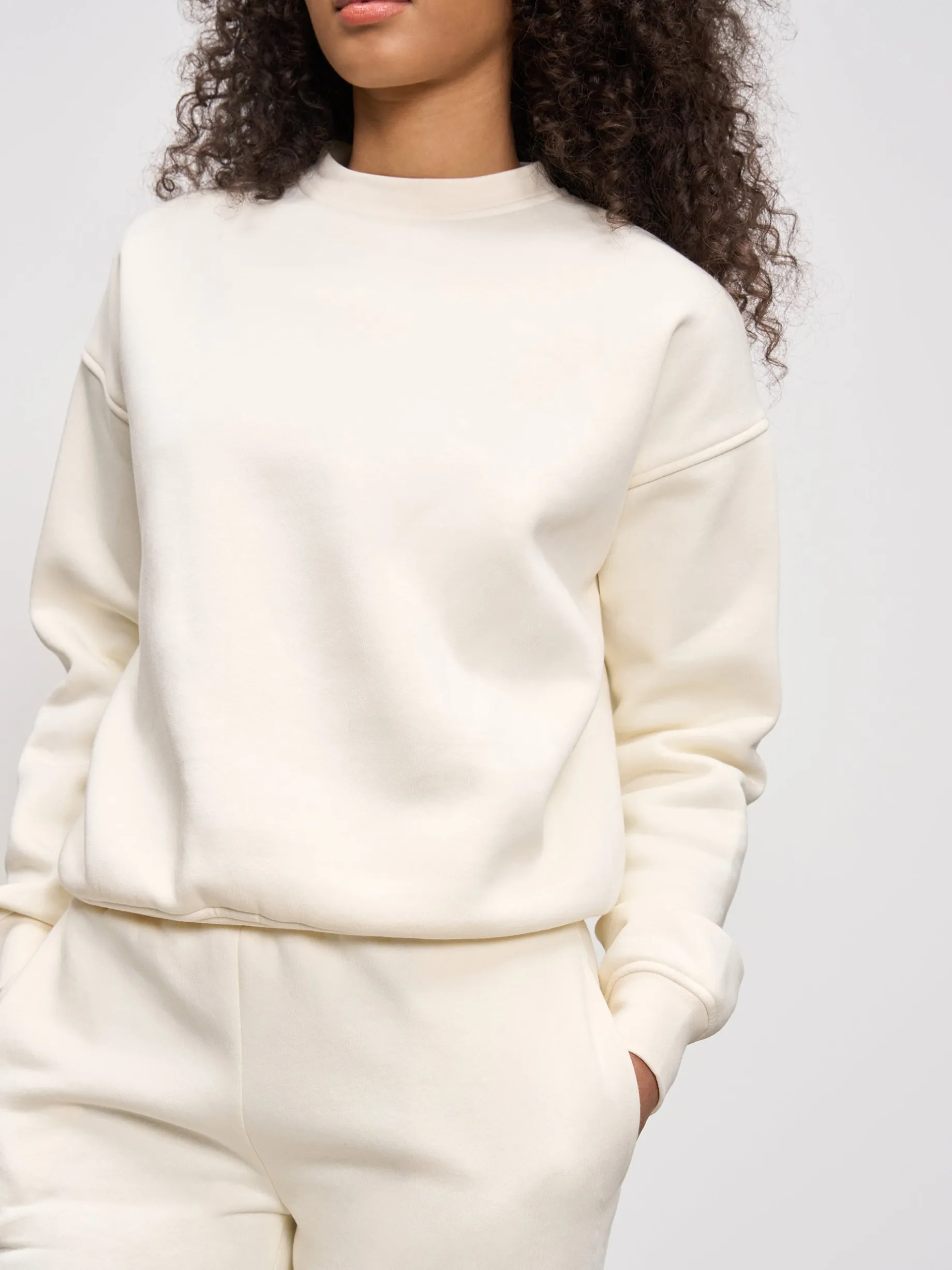 Womens Neoprene Sweatshirt - Ecru