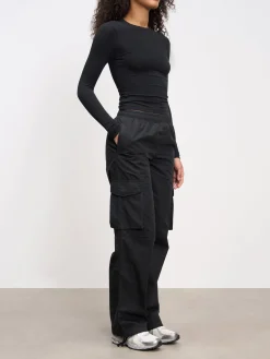 Womens Parachute Cargo Pant - Black