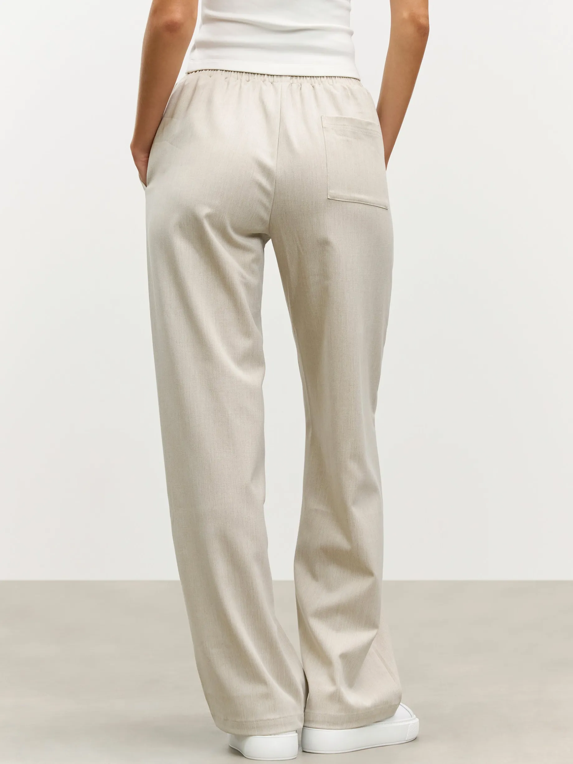 Womens Pull On Trouser - Stone