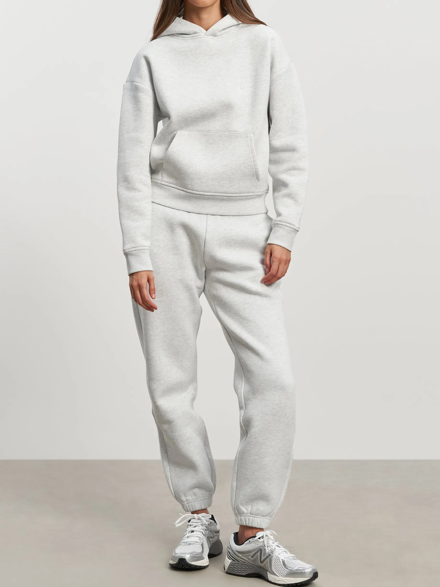 Womens Relaxed Cuffed Jogger - Marl Grey