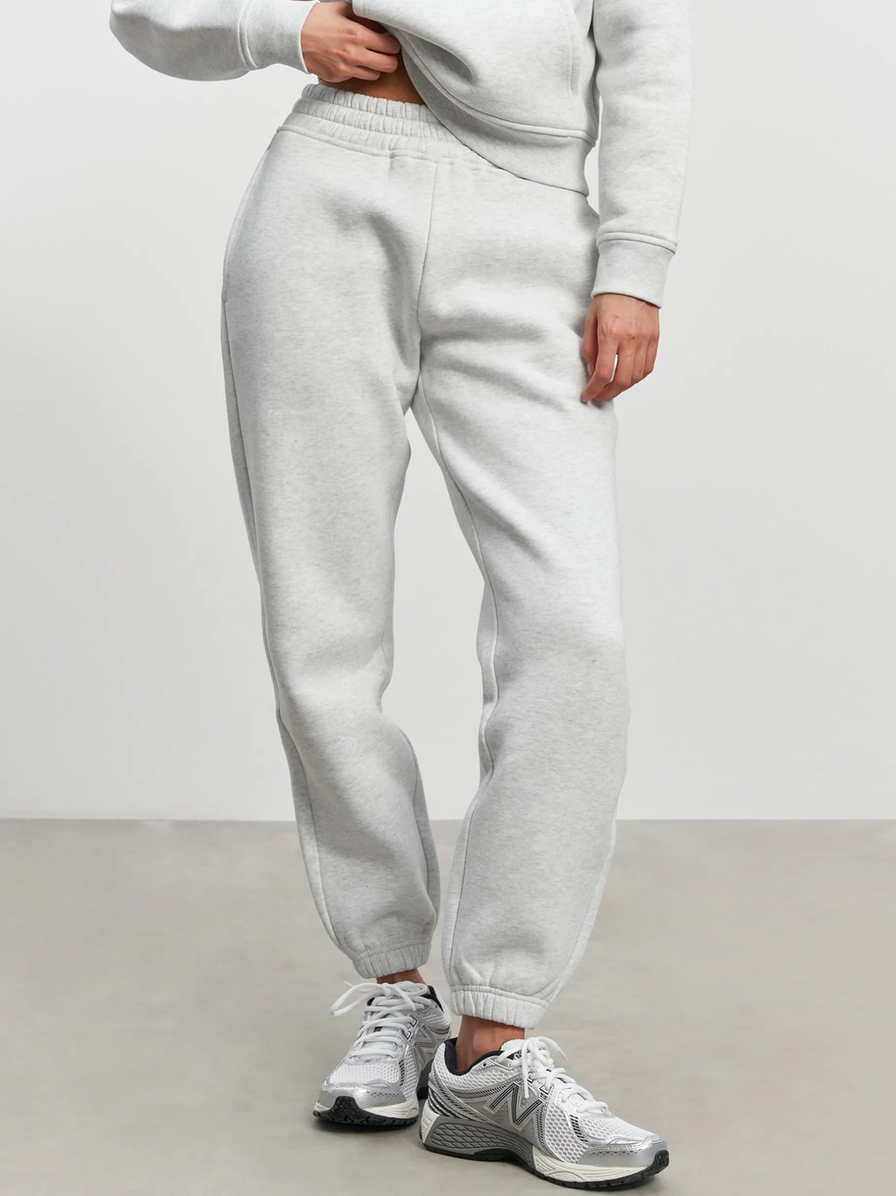 Womens Relaxed Cuffed Jogger - Marl Grey