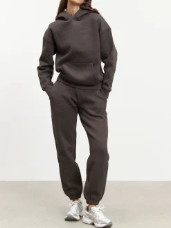 Womens Relaxed Cuffed Jogger - Brown