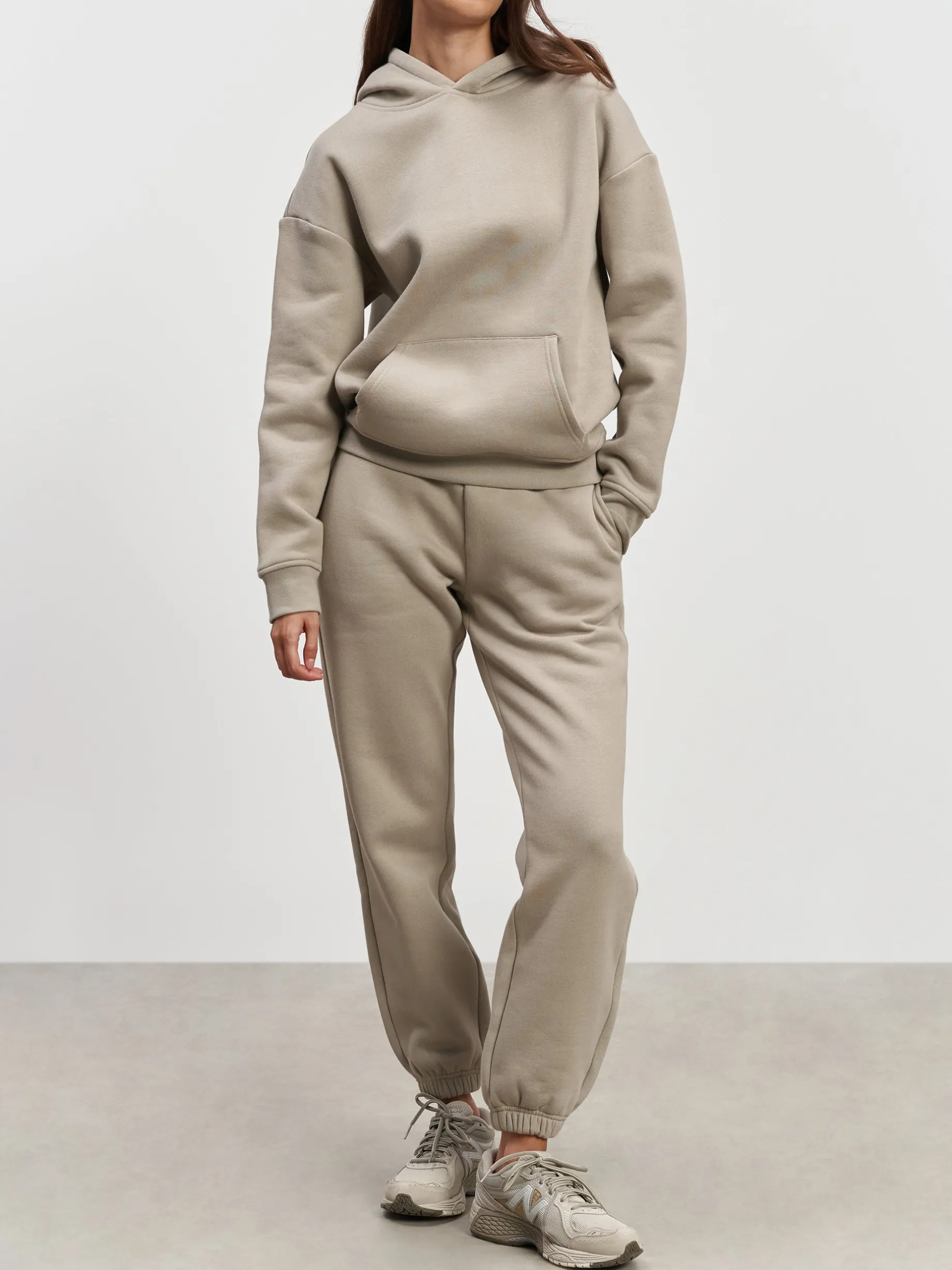 Womens Relaxed Hoodie - Stone