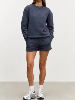 Womens Relaxed Jersey Short - Slate Blue