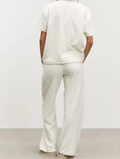 Womens Towelling Trouser - Ecru